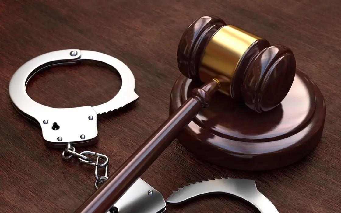 Gavel on courtroom desk